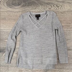 Absolutely Creative Worldwide Light Gray V-Neck Sweater